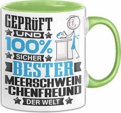 Produktbild von Meerschweinchenfreund Geschenk Lustiger Spruch für Meerschweinchenfreund Geschenkidee Bester Meerschweinchenfreund Der Welt (Grün)