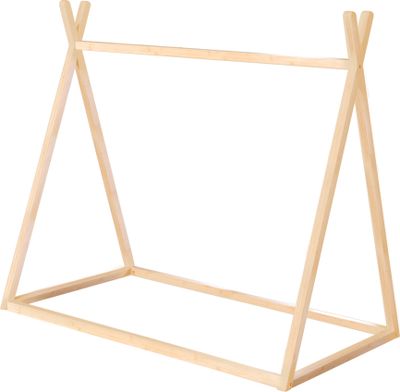 roba Tipibett 70 x 140 cm in Zeltform - Kinderbett nach Montessori Prinzip - em Bambus Holz - Babybett zum Spielen, Lesen & Kuscheln