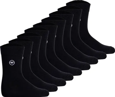 Produktbild von TOM TAILOR Uni Kinder Socken, 9er Pack - Strümpfe, Baumwolle, Logo, einfarbig Schwarz 23-26