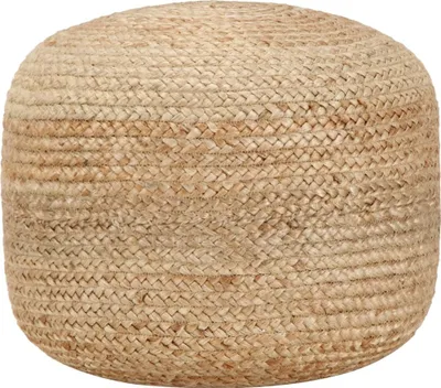Image de Pouf fait à la main 45 x 30 cm Jute