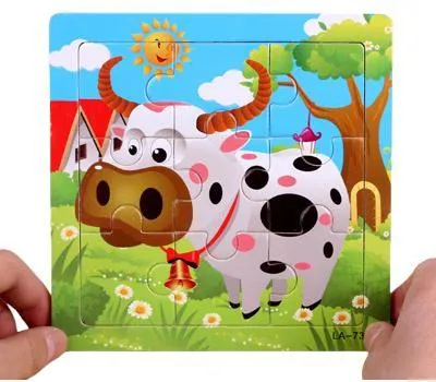 Produktbild von Holzpuzzle im Rahmen Lernpuzzle Stier