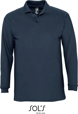 Produktbild von SOLs 11353 | Herren Longsleeve Poloshirt Winter II - Farbe: Navy - Größe: XXL