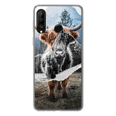 Produktbild von MuchoWow® Handyhülle Schutzhülle Hülle für Huawei P30 Lite Schottischer Highlander - Kuh - Tiere Silikon Softcase Handy Hülle - Handyhülle