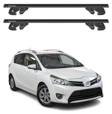 Produktbild von Dachträger Grundtäger für Toyota Verso 2009-2018 Aluminium 90kg Schwarz 2tlg, KI-generiertes Bild