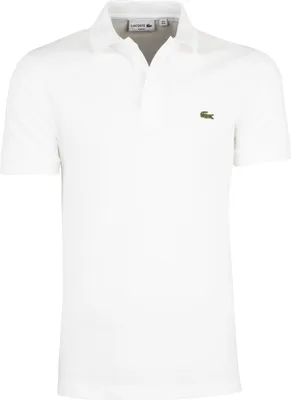 Image de Lacoste Polo Slim Fit blanc uni coton