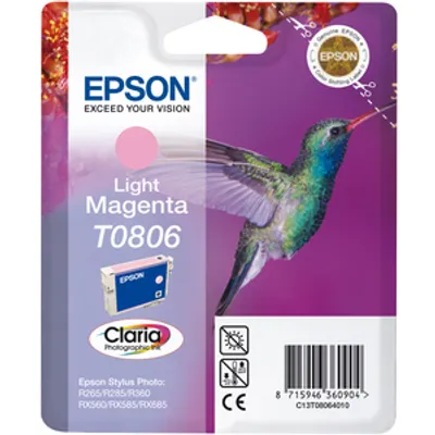 Produktbild von Epson Hummingbird Singlepack Light Magenta T0806 Claria Photographic Ink, Helle Magenta, Tinte auf Pigmentbasis, 1 Stück(e)