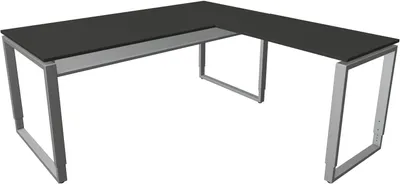 Produktbild von Schreibtisch Architekt BxTxH 180x180x75cm (mit Anbautisch) anthrazit