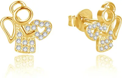 Produktbild von Tender gold-plated angel earrings AGUP2666-GOLD