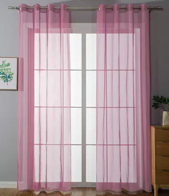 Produktbild von Ösenvorhänge Transparent 2er Set 225x140 cm Rosa Gardine Stores Vorhang