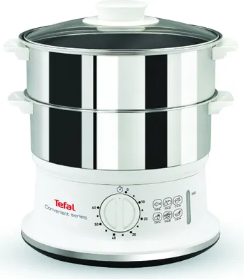 Produktbild von Tefal VC1451 - Dampfgarer - edelstahl/weiß