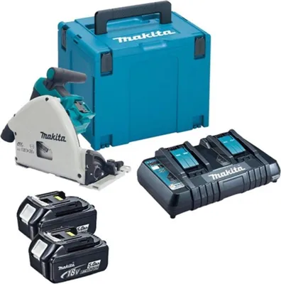 Obrázok produktu pre Makita DSP600PT2J, Kov, Drevo, Čierna, Modrá, Striedavý, Preťaženie, 16,5 cm, 6300 ot/min