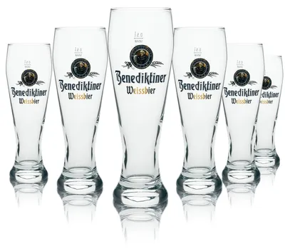 Produktbild von 6x Benediktiner Bier Glas Weizen 0,5l Rastal