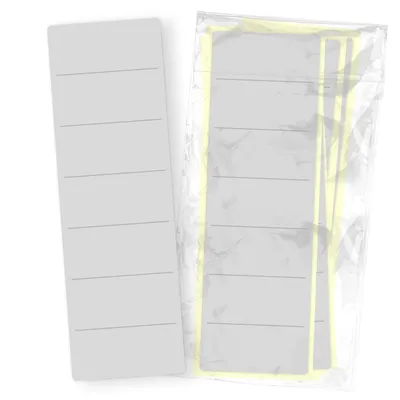 Produktbild von itenga 10x Ordneretikett Hellgrau Rückenetikett vollflächig zum Aufkleben 6,0 x 19,0 cm aus Haftpapier