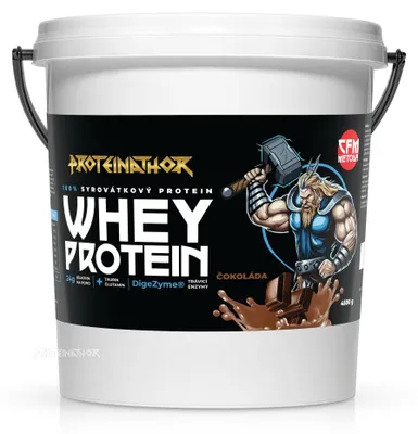 Obrázek produktu pro Proteinathor WPC80 Syrovátkový Protein CFM | 80 % Bílkovin + Digezyme | Čokoláda | 4500 g