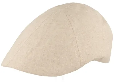 Sommerliche Leinen Schiebermütze mit flexiblem Schild von Hut-Breiter in beige