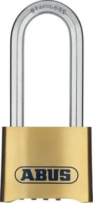 Produktbild von Vorhängeschloss mit Zahlenkombination ABUS 180IB/50HB63, Gehäuse aus geschmiedetem Messing, Edelstahlbügel, Zahlencode