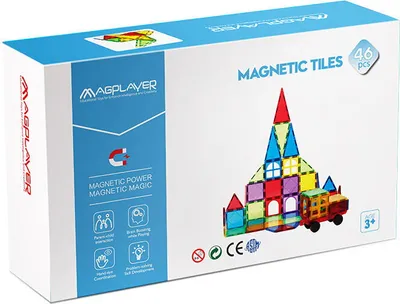 Image de Kit de construction magnétique 3D - 46 éléments