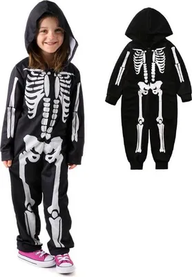 Obrázok produktu pre Kostým kostlivec kufor halloween karneval uni 4-5 rokov