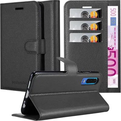 Image de Cadorabo Housse pour Huawei P30 Housse de protection en noir Etui pour téléphone portable Case Cover Fermeture magnétique