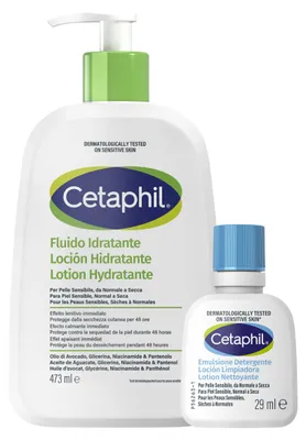 Productafbeelding van Cetaphil Hydraterende Lichaamslotion, parfumvrij, verpakking 470 ml + Emulsio