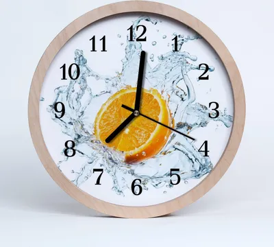 Produktbild von Holzuhr 30fi cm wanduhr - Wasser Orange Wasser