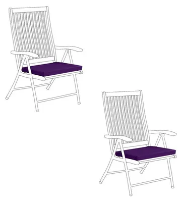 Produktbild von Gartenstuhlkissen – Wasserabweisende Stuhlauflage mit Komfortfüllung und Befestigungsbändern – Sitzkissen für Garten, Terrasse und Balkon - 2 Stück