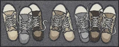 Produktbild von Salonloewe Sneaker, Dekorative Fußmatte, Drinnen/Draußen, Rechteckig, Mehrfarbig, Abbildung, 300 mm