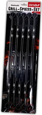 Immagine prodotto di Spiedini per griglia: confezione da 10 spiedini per shashlik in acciaio inossidabile (50 cm)