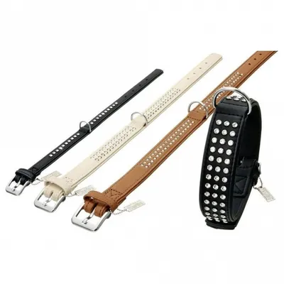 Produktbild von Karlie Nordic Strass Halsband - Biscuit (Hellbeige) - 40 mm / 65 cm