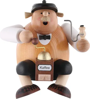 Produktbild von Kaffeesachse - Kantenhocker (15cm) Räuchermann von KWO