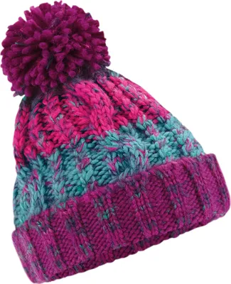 Produktbild von Beechfield B486b | Kinder Junior Corkscrew Pom Pom Beanie - Farbe: Winter Berries - Größe: One Size