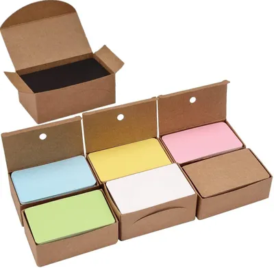 Imagen del producto de TRANKIELO® - 700 tarjetas de papel kraft – 7 colores – Etiquetas para regalos y tarjetas de presentación personalizables