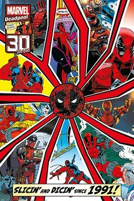 Immagine prodotto di Poster di Deadpool: «Slicin' and... Dicin'» dal 1991! 91,5 x 61 cm