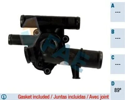 Produktbild von FAE Thermostat Kühlmittel 89°C für RENAULT SCÉNIC II (JM0/1) MEGANE II Coupé-Cabriolet (EM0/1) MEGANE II Kombi (KM0/1) KANGOO Express (FC0/1)