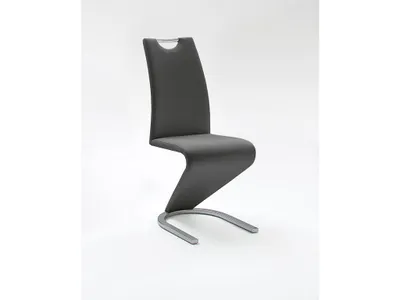 Immagine prodotto di Sedia da pranzo >Pupik I< (set da 2) in metallo grigio - 45x102x62 cm (LxAxP)