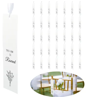 Image de Panneaux de réservation pour chaises - Pour identifier les places assises - Idéal pour les mariages et les événements - Lot de 10 pièces