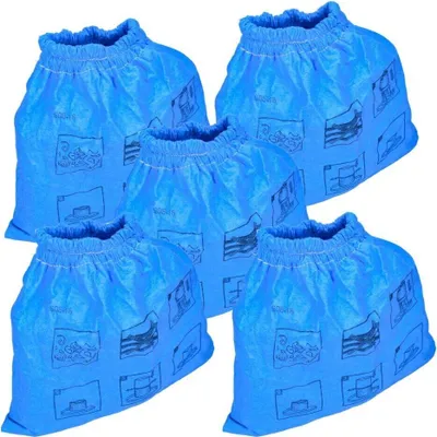Immagine prodotto di 5x Filtro tessile Sillar di ricambio per Parkside PNTS 1300 C3 A1 B2 1250/9 1250 sacchetto di tessuto blu Parkside PNTS filtro motore aspirapolvere a secco bagnato/aspiratore a caldaia filtro in tessuto lavabile
