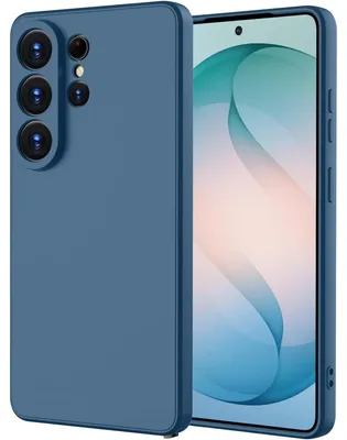 Produktbild von Hülle für Samsung Galaxy S26 Ultra, Slim Liquid Silikon Gel Gummi Stoßfest Schutzhülle Blau