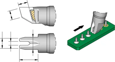 Produktbild von JBC Lötspitze Serie C245 Sondertypen, C245754/3,0 x 3,0 mm, Ziehlötspitze C245754