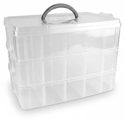 Image de InAndOutdoorMatch - Boîte de rangement avec couvercle - 30 compartiments réglables, Image générée par une IA