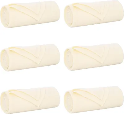 Imagen del producto de vidaXL: 6 mantas decorativas, color crema, 240 x 220 cm, 4.28 kg, de forro polar