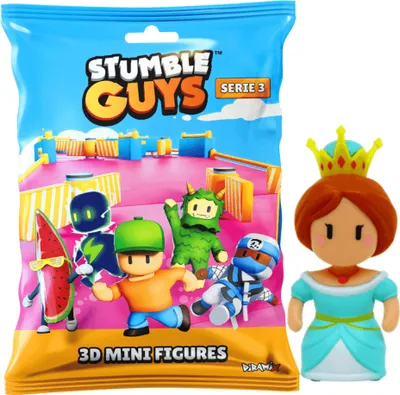 Produktbild von Stumble Guys 3D Sammelfiguren Serie 3 - Chrome Crystal - Figur 17. Princess