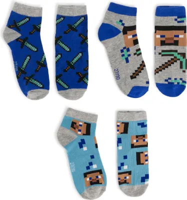 Zdjęcie produktu dla Skarpetki dziecięce Minecraft Steve w rozmiarze 35/38