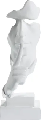 Produktbild von BELIANI Dekorative Figur Weißer Harzkopf Statuette Moderner Stil Dekozubehör