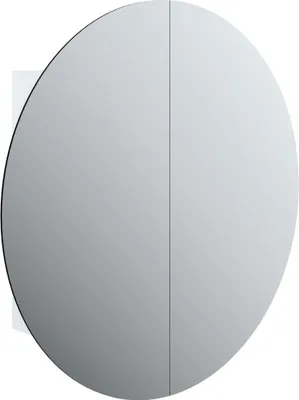 Produktbild von vidaXL Badezimmerschrank mit Rundem Spiegel & LED Weiß 54x54x17,5 cm