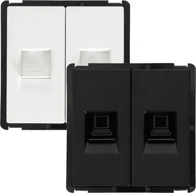 Produktbild von RJ45-Anschluss CAT 6 Doppelt Internet Modern Weiß