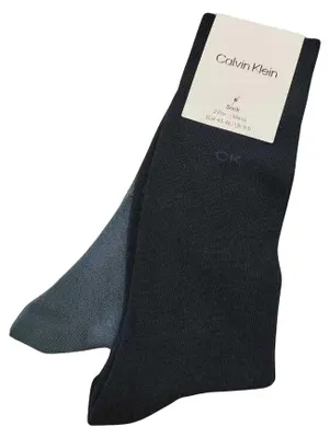 Image de Calvin Klein - Chaussettes pour homme NA689 (43 EU - 47 EU) (gris/bleu)
