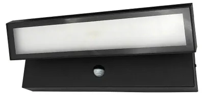 Zdjęcie produktu dla Kinkiet zewnętrzny LED czujnik PIR VELORION czarno-biały 40W neutralna 5040lm aluminium wym:13,5x51x8cm IP65 IdeaLED