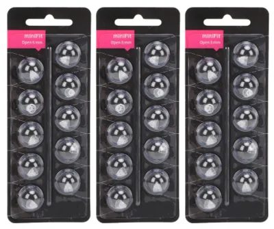 Produktbild von 30 MiniFit-Ohrstöpsel – Schallunterstützende Ersatzstücke für Hörgeräte (6 mm)