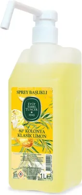 Produktbild von Kolonya Eyüp Sabri Tuncer 80° | Kolonya | Klassik Zitrone mit Sprühkopf | 1 l